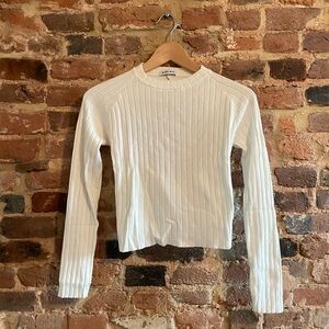 STELEN White Long Sleeve Tee w/ Twisted Open Back - Size S